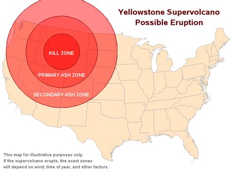 yellowstone volcano explosion radius